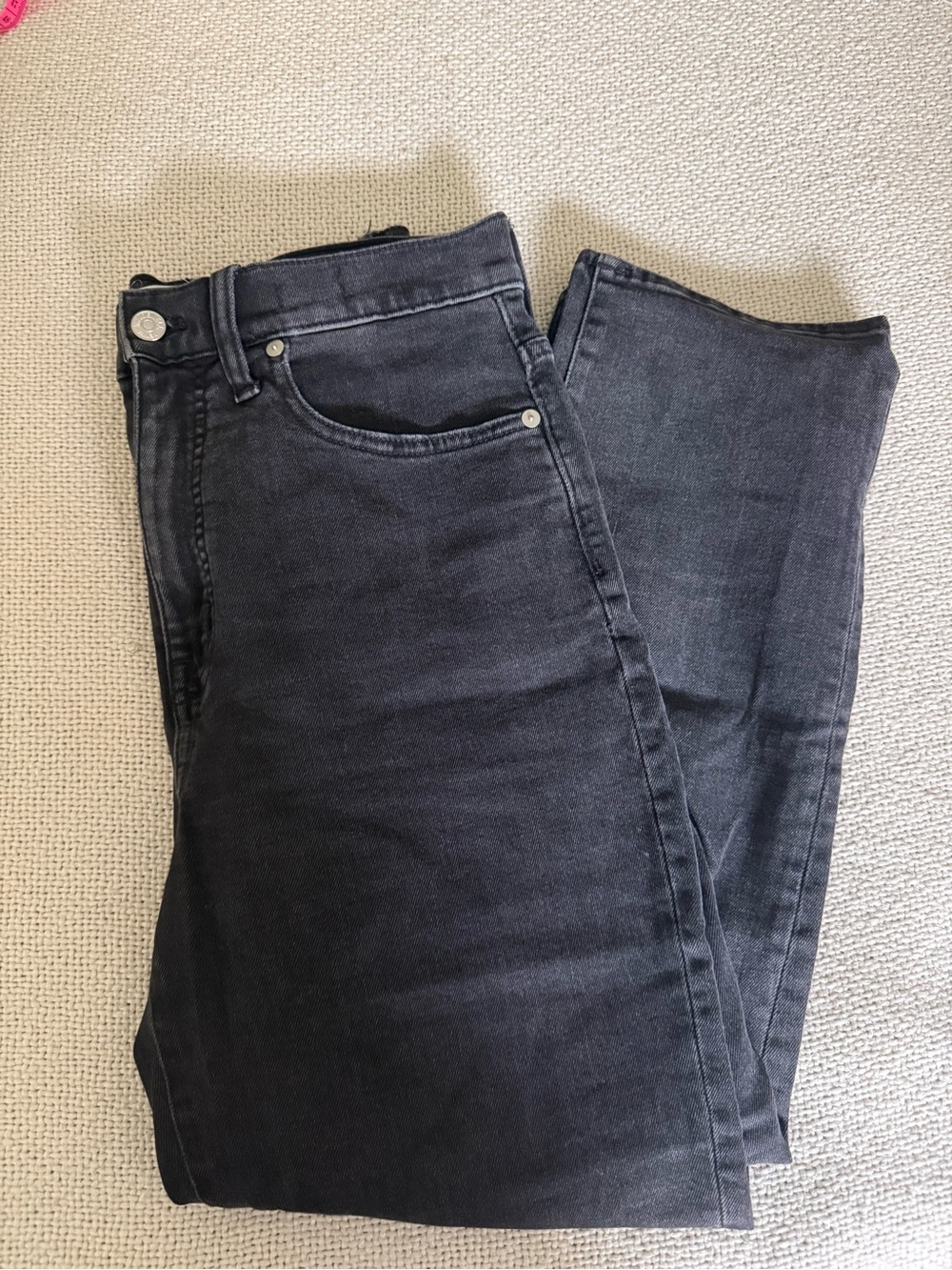 Madewell Women's Straight Leg Jeans in Charcoal Black